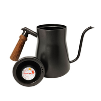 Thermomètre Barista en acier inoxydable, steetop, respirant à main, théière à café, col de cygne, bouilloire à goutte