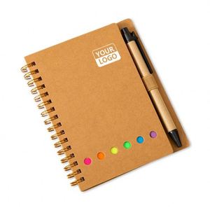 High Quality A6 Spiral Bound Notebooks with Pen and <b>Sticky</b> <b>Note</b> Customized Hard Paper Cover Comfortable Notebooks for Office - Product Image 6