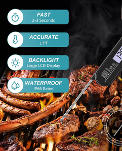 Folding Instant Read Temperature Meter Digital BBQ Grill Kitchen Meat <b>Thermometer</b> Waterproof with Probe - Product Image 4