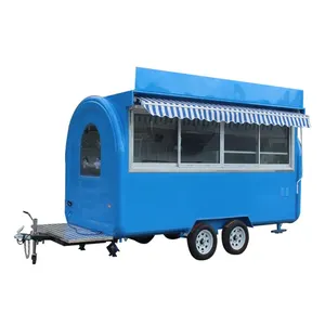JX-FR400WH Food Trailer Best Selling Mobile Fast Food Concession Truck Ice Cream Roll Cart Mobile Hot Dog Food Kiosk