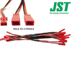 1公对2母连接器RCY插头JST分离器电缆，带18厘米引线 - Product Image 3