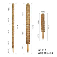 Poteau d'escalade en fibre de coco empilable pour Monstera, 16 pouces de hauteur, pour jardin et serre, vente en gros usine