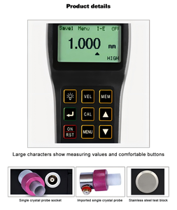 UM-3 Ultrasonic Thickness Gauge for Testing Steel Plate/Pipe/Valve With Wall Thickness 0.001 - Product Image 3