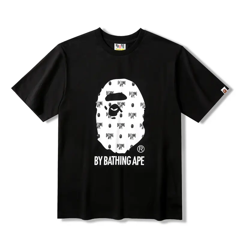 The new BAPE model of 2021 is a high quality leopard-print camo printed pure cotton men's comfortable casual T-shirt