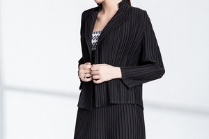 Negro señoras último plisado Oficina uniforme de moda de diseño de vestido para mujeres - Product Image 4