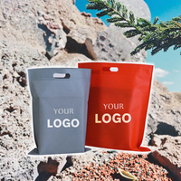 Sac de Courses Personnalisé Éco-Supermarché Recyclé Non Stratifié à Découpe en D Soudé à Chaud, Sacs Fourre-Tout Non-Tissés Lettre, Emballage Côte Est