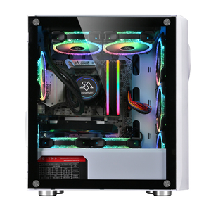 Snowman <span class=keywords><strong>PC</strong></span> trường hợp ATX PWM argb người hâm mộ hỗ trợ USB 3.0 giữa tháp trường hợp máy tính duy nhất Tempered Glass Trắng chơi game <span class=keywords><strong>PC</strong></span> trường hợp cs029 - Product Image 6