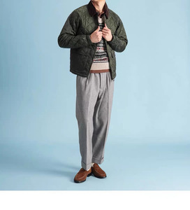 Custom <strong>Quilted</strong> <strong>Jacket</strong> Diamond <strong>Pattern</strong> Polyester Coat Vintage Lapel Coat Windproof Warm Cargo <strong>Jacket</strong> for Autumn Winter - Product Image 6