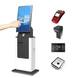 自助触摸屏信用卡投币式支付亭售票机，用于医院、酒店、餐厅、