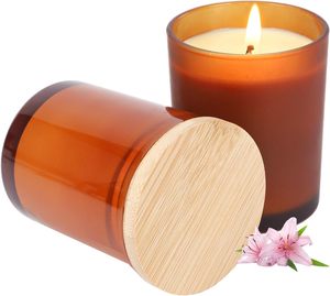 10oz Glossy Electroplate Luxury Navy Blue Glass Handmade Eco-friendly Candle Jars Metal Gold Lid Custom Logo OEM/ODM Available - Product Image 2