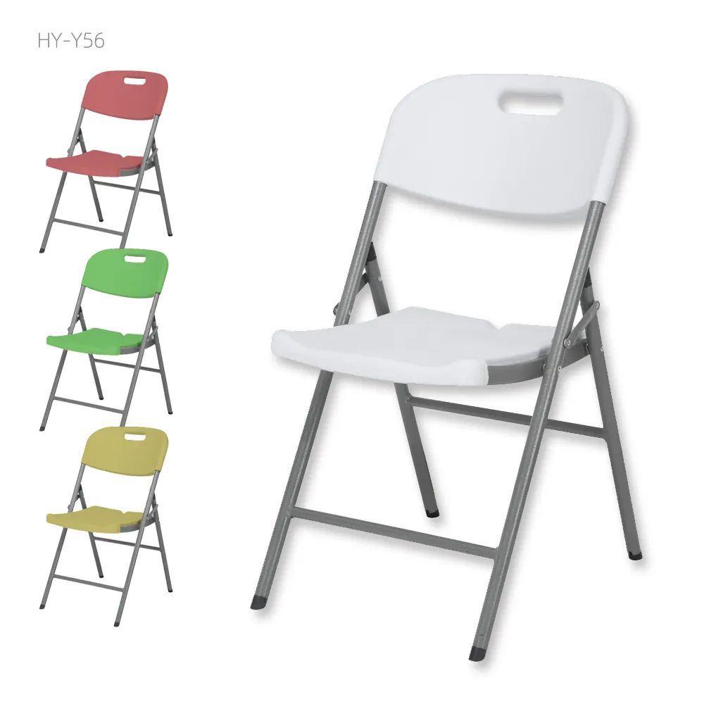 Silla plegable al aire libre plegable silla de plástico blanco plegable catering silla para al aire libre