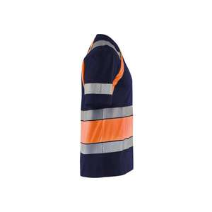 BLAKLADER - 342110308853XS Camiseta Azul marino/Hi-Vis Orange - EAN 7330509620083 ROPA DE TRABAJO DE LA HI-VIS - Product Image 4
