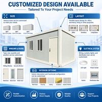 Maison préfabriquée modulaire en conteneur avec structure en acier haute résistance pour hébergement temporaire multi-usages