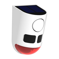 Alarma con Sensor de Movimiento Solar de 12 Sonidos, 6 LED Rojos Intermitentes, 4 Modos, Sirena de Seguridad para Exteriores, Detector Antirrobo para Granja y Hogar