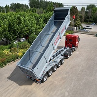 5-Achs-Hinterkipper-Sattelauflieger 60-120 Tonnen Hochfester Stahl für Bergbau Sand- und Kiestransport Hochwertiger Muldenkipper