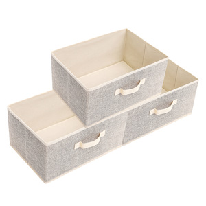 Clothing Organizer Storage Box Rectangle Foldable Stackable With Handle For Clothes Home Furnishing Desktop Toy Storage - Product Image 1