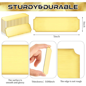 Tên tấm Laser khắc chải rắn brass tấm cá nhân mảng bám trống Tên tag khung tên nhãn với chất kết dính ủng hộ - Product Image 2