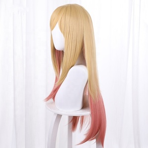 Peluca de Anime My <span class=keywords><strong>Dress</strong></span> <span class=keywords><strong>up</strong></span> <span class=keywords><strong>Darling</strong></span> al por Mayor, Peluca Larga y Lisa de 80 cm, Rubia y Rosa, Kitagawa Marin, Peluca de Cosplay, Peluca de Cabello Sintético - Product Image 4