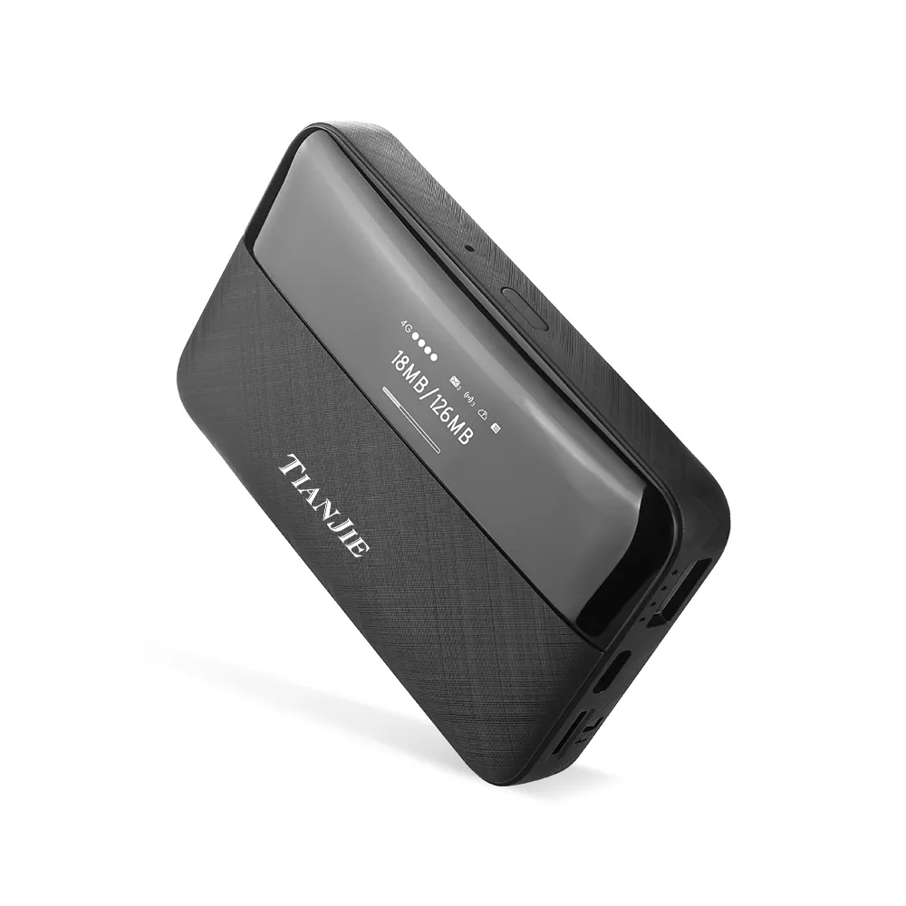 TIANJIE 박스 4g 심 와이파이 라우터 4g 심 카드 휴대용 전원 은행 대용량 3G/4G 라우터 모뎀 LTE Wi-Fi 모뎀 모든 칩 슬롯