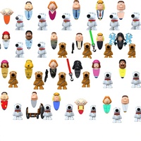 Figuras de Acción de Family Guy, Peter, Bloques de Construcción, Mini Figuras de Plástico, Juguete de Construcción de 40 Piezas, Rompecabezas, Regalo para Mayores de 14 Años