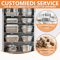 Boîte à gâteau en aluminium jetable avec couvercle personnalisé pour la cuisson au barbecue et l'utilisation à emporter