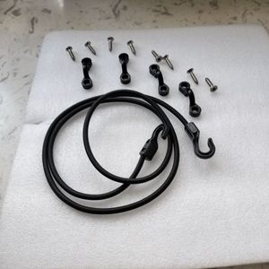 Accessoire de kayak, corde élastique de 4 mm avec crochet et filet de rangement à clip en C, pour lacs, rivières, usage récréatif, matériau en caoutchouc, ajustement universel - Product Image 1