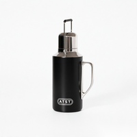 Thermos de voyage isotherme en acier inoxydable à double paroi de grande capacité 1000 ml avec poignée et couvercles pour l'extérieur