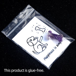 Vente chaude <span class=keywords><strong>carte</strong></span> emballage fait à la main cristal naturel Agate 35mm chien os cristal sculpture améthyste Rose Quartz <span class=keywords><strong>carte</strong></span> décoration - Product Image 1