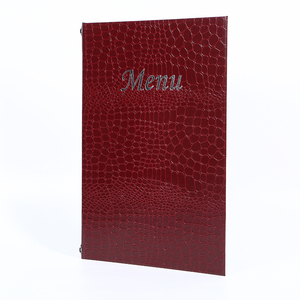 Libreta de Menú de Cuero Personalizada A4, Portamenús de Restaurante de 8.5 x 14 Pulgadas con Banda Elástica - Product Image 5
