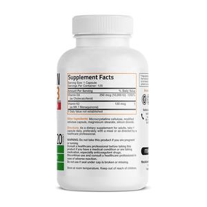 डी3 अतिरिक्त शक्ति अनुपूरक अस्थि और हृदय स्वास्थ्य डी3 के2 विटामिन कैप्सूल के साथ OEM/ODM विटामिन K2 - Product Image 4