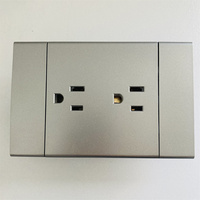 USA Standard 118Type Double 3 Pôles Prise Mince Nouveau Design Haute Qualité PC Panneau Sortie 10A 16A Électrique Interrupteur Mural et Prise