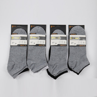 Chaussettes courtes décontractées d'été blanches respirantes personnalisées de haute qualité pour hommes, en polyester/coton tricoté épais, pour l'exportation