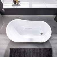 Vente à Chaud Design Moderne Écologique Egouttoir à Usage Hôtel Inclus Baignoire Autoportante en Acrylique Blanc