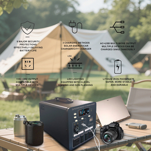 Station d'alimentation portable 1000W 1500W, station d'alimentation solaire portable, onde sinusoïdale pure, énergie d'urgence en plein air, stockage d'énergie, banque d'alimentation - Product Image 2