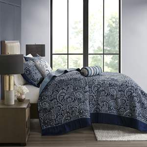 Juego de colcha Jacquard de 5 piezas DB Ropa de cama Premium con cojines elegantes - Product Image 2