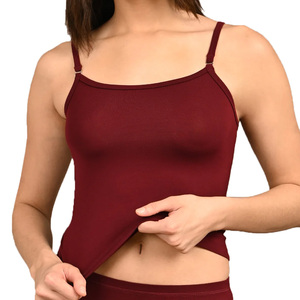 Camisole décontractée sans couture en coton respirant pour femme, disponible en couleurs personnalisées, idéale pour le superposition quotidienne et le confort de la peau sensible - Product Image 4