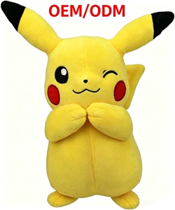 Fabricante de Juguetes de Peluche Personalizados al por Mayor, OEM, ODM, Muñeco de Peluche Personalizado de Pikachu y Bulbasaur con Logotipo, Relleno de Algodón PP Suave - Product Image 2