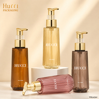 Bouteille en plastique PET de luxe de 150 ml, couleur personnalisée, emballage vide pour savon liquide, gel douche, lotion, avec pompe