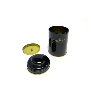 Good Quality Custom Black Round Metal Food Grade Candy <b>Chocolate</b> Coffee <b>Tin</b> Can with Custom Logo & Printing for Sale - Product Image 4