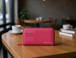 Calzini da donna, Portafoglio da donna con doppia cerniera, Borsa media in pelle per rossetto - Product Image 2