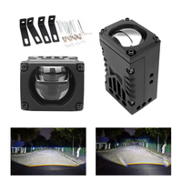 Accessoires automobiles U50, lumière de calandre LED 1,8 pouce 55W, couleur blanche ou jaune au choix, avec moteur et ventilateur, phare antibrouillard LED pour voiture et moto