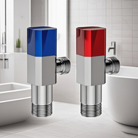 Robinet d'angle en laiton durable, anti-rouille, facile à installer, pour salle de bain, cuisine, toilettes, évier, chauffe-eau, usage plomberie