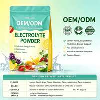 Poudre d'électrolytes OEM ODM, mélange pour boisson hydratante, soutien énergétique, soulagement de la déshydratation, supplément sportif, saveur personnalisée
