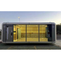 20ft 40ft Studio pod Apple cabin House Prefab House glamping pod cabin Extensible House Sliding pod