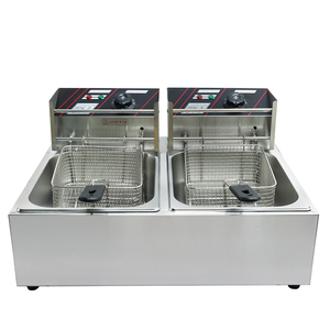 <span class=keywords><strong>Tarzan</strong></span> Restaurant Commercial Électrique Puces Machine À Frire Double Réservoir Chips De Pommes De Terre Friteuse De Poulet Friteuse - Product Image 1