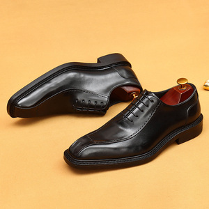 Men's 2026 new business formal wedding men's <b>shoes</b> - retro genuine leather pointed-toe high-end Oxford <b>shoes</b> - Product Image 4