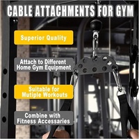 Barre de traction latérale multi-prises et plaque d'extension pour machine à câbles, fixation double/simple pour salle de sport à domicile et système de poulie