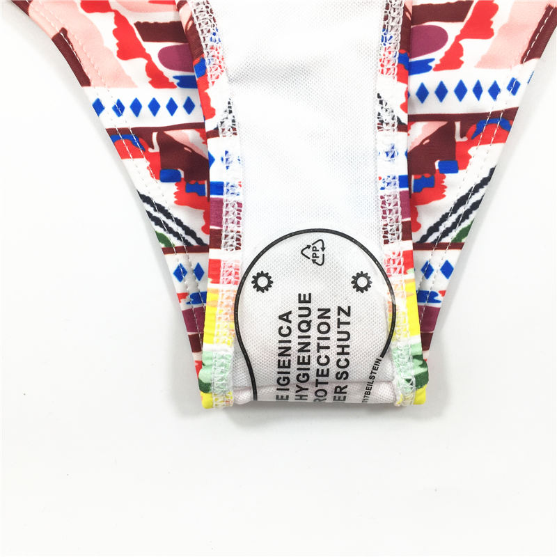 One-piece swimsuit Maldives style printed multi binding swimsuit custom swimwear sexy bikini