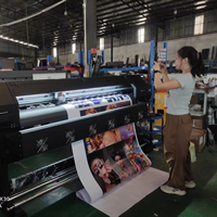 Impresora de inyección de tinta automática solvente ecológica Benlun de 1900mm para Material flexible Nueva impresora de cuero a base de agua rollo a rollo para Flex