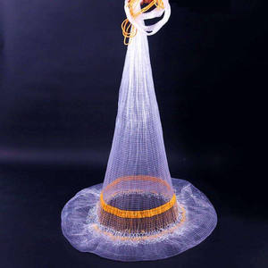 1/4インチ角(<span class=keywords><strong>6mm</strong></span>)1/2インチストローク 3/16インチ角 ミノーシュリンプベイト釣り網 モノフィラメント アメリカンスタイル ドローストリング ハンドキャスティングネット - Product Image 6